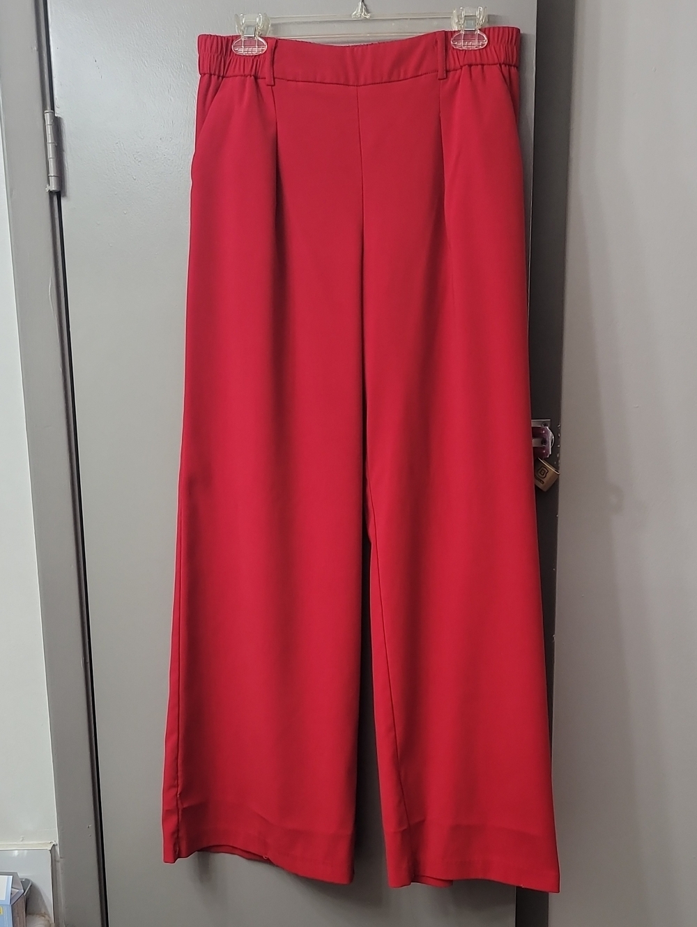 OP Red Wide-Leg High-Rise Pants